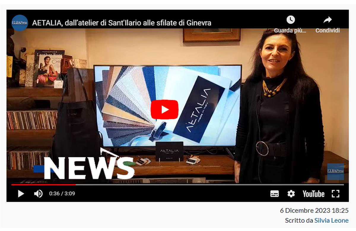 ELBAPRESS VIDEO INTERVIEW WITH FEDERICA BERSELLI AETALIA - made in italy